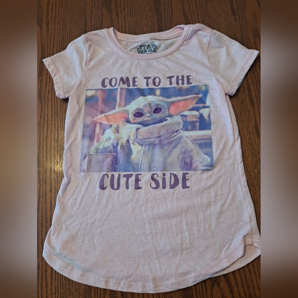 Baby Pink Grogu Shirt Come to the Cute Side - Picture 1 of 3